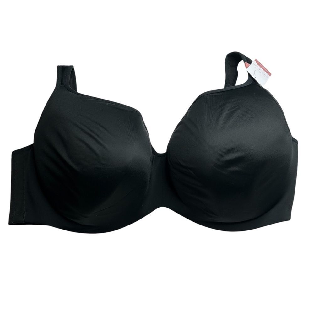 New Cacique black lined Balconette smooth Bra 40H Molded Cups